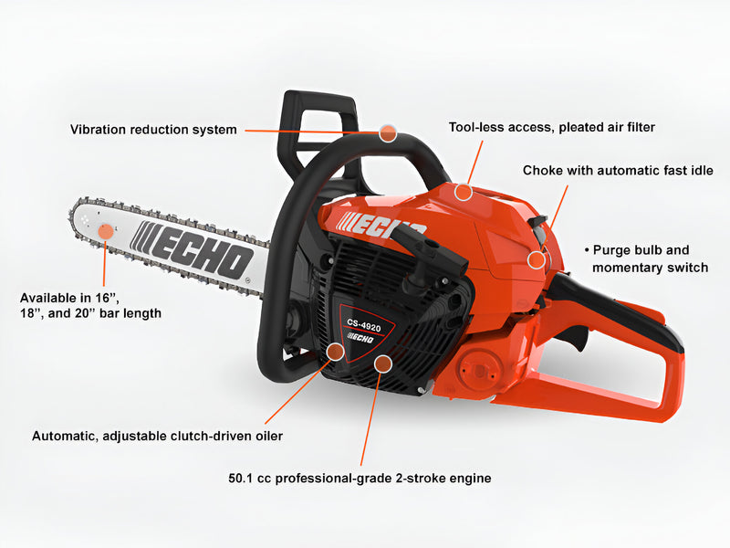 Echo CS-4920 with 20 Inch Bar and Chain