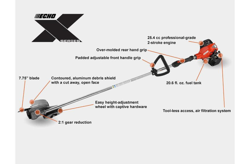 ECHO PE‑2620S – Straight Shaft Power Edger | 25.4cc 2‑Stroke Engine